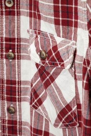 Fat Face Bristol Red/White Check Shirt